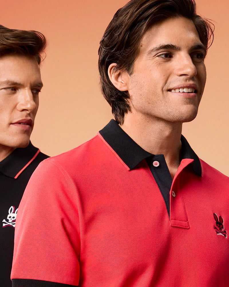 Polos Psycho Bunny Kayden Pique Polo Hibiscus Homme | QGY-77989895